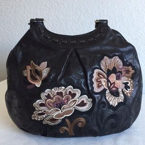 Brighton floral embroidery leather bag